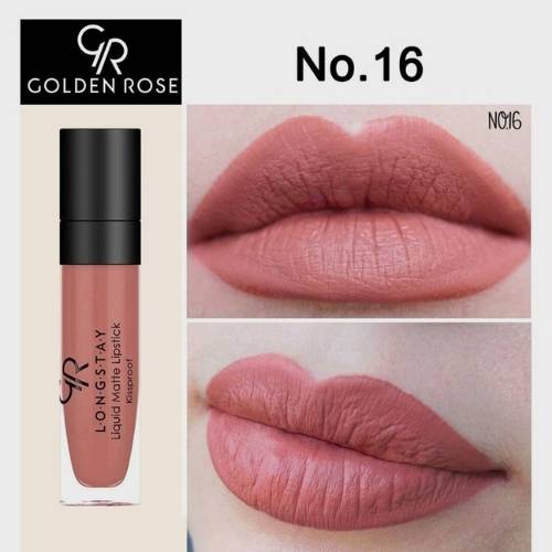 رژ لب مایع گلدن رز LongStay | شماره 16 آجری روشن رژ لب مایع گلدن رز LongStay | شماره 16 آجری روشن