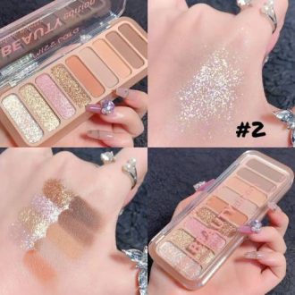 پالت سایه 9 رنگ میس لارا (Miss Lara) | ترکیبی رویایی از رنگ‌های نود و گلیتری